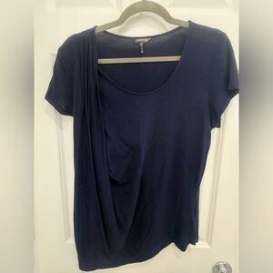 Daisy Fuentes Dark Blue Short Sleeve Top